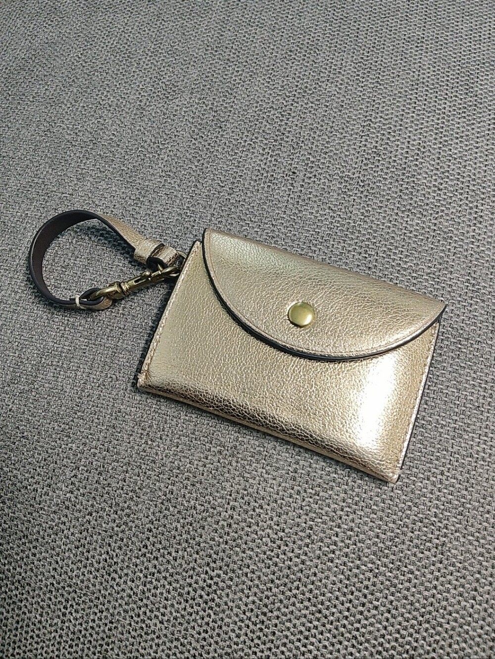 J.Crew Metallic Gold Card Holder Coin Purse Card Purse